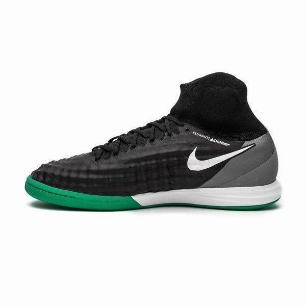 Nike Kyrie Irving Shoes Nike MagistaX Proximo II DF IC Soccer Shoes Black Green White CoolGrey