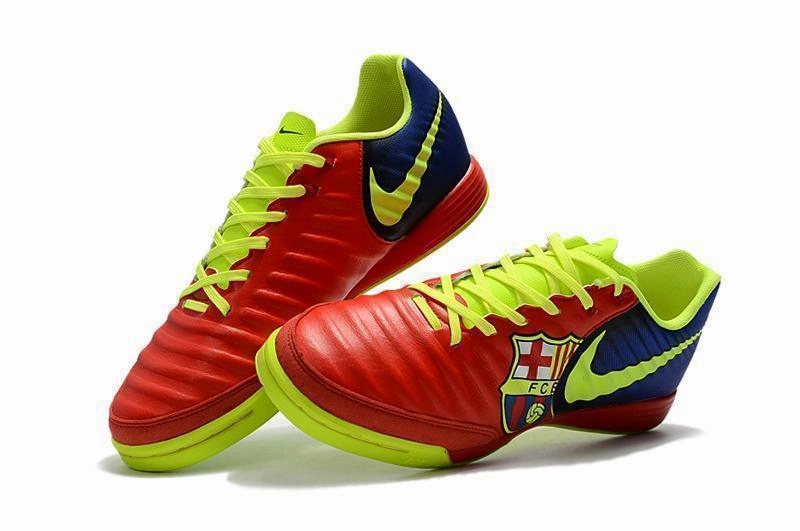 Nike TiempoX Ligera IV Barcelona IC Soccer Shoes Red Fluorescent Green Infant Nike Shoe Size Chart