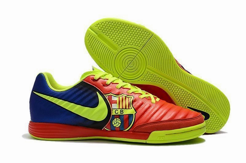 Nike TiempoX Ligera IV Barcelona IC Soccer Shoes Red Fluorescent Green Nike Court Vision Mid Next Nature Shoes