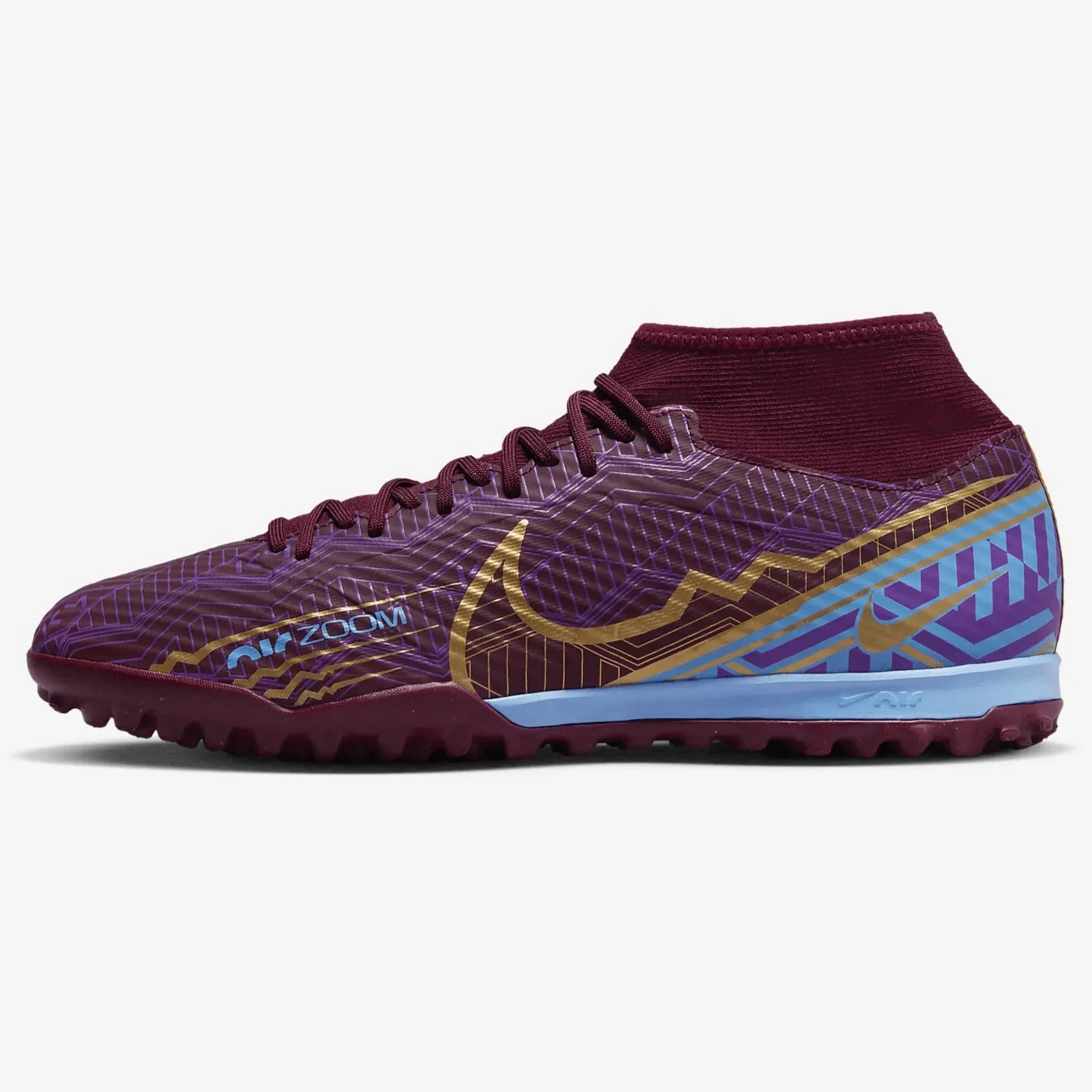 Nike Zoom Superfly 9 Academy KM Turf - Dark Beetroot-Gold Nike Id Basketball Shoes