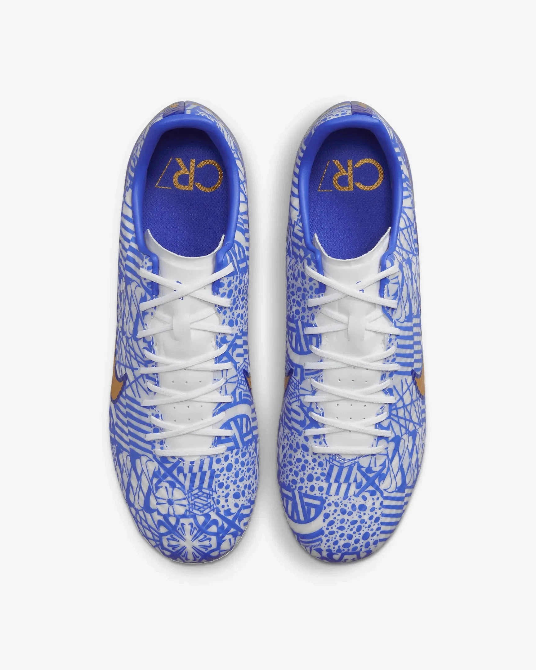 Nike Basketball Vintage Shoes Nike Zoom Vapor 15 Academy CR7 FG/MG - White-Metallic Copper