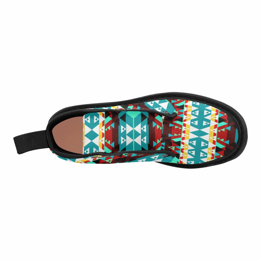 Writing on Stone Wheel Boots for Women (Black) Leather Long Boots