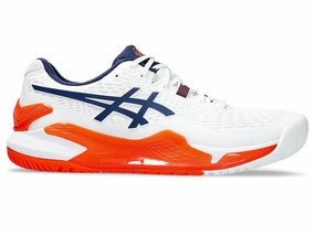 Asics Shoe Fit Guide Men's Asics Gel-Resolution 9, White/Blue Expanse, 9 2E Wide