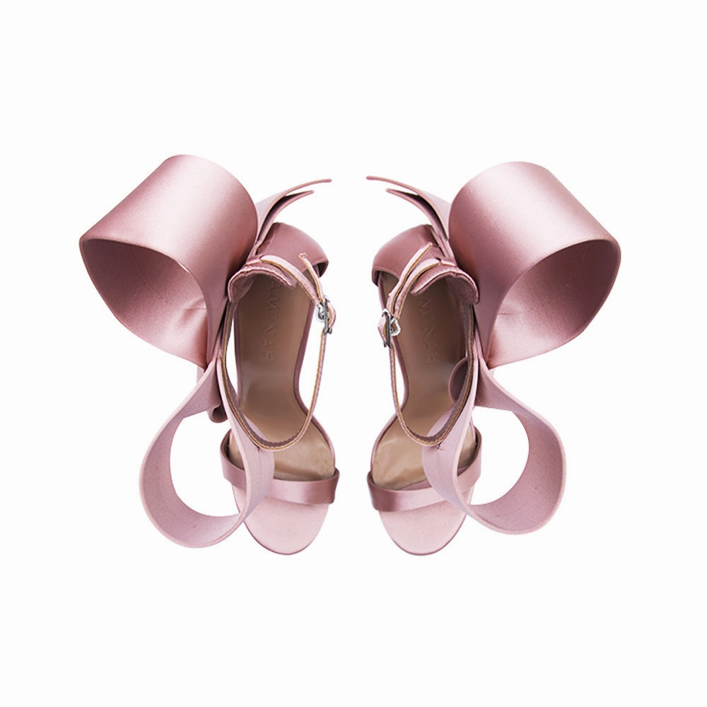 Aminah Abdul Jillil Open Toe Kitten Bondage Boots