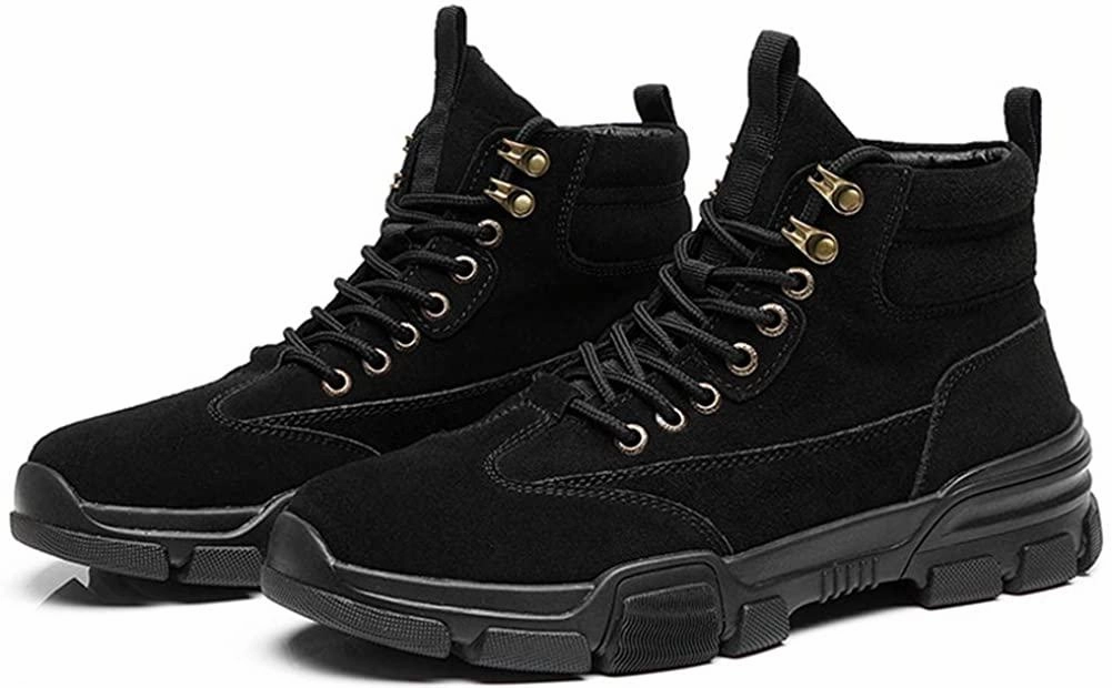 NXY Men's Suede Lace Up Work Boots - Winter Chukka Ankle Boots &amp; Fashion Cargo Shoes for Hiking, Work, Outdoor Walking Jungle Hiking Shoes