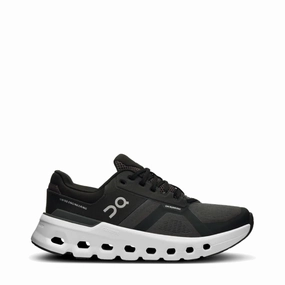 On Women's Cloudrunner 2 WIDE Width Sneaker in Eclipse/Black Running Shoes For Pronators