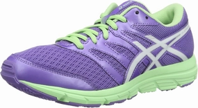 Asics Shoes With Japanese Writing ASICS Gel-Zaraca 4 GS Kids Running Shoes, Purple/Lime, 6 Big Kid
