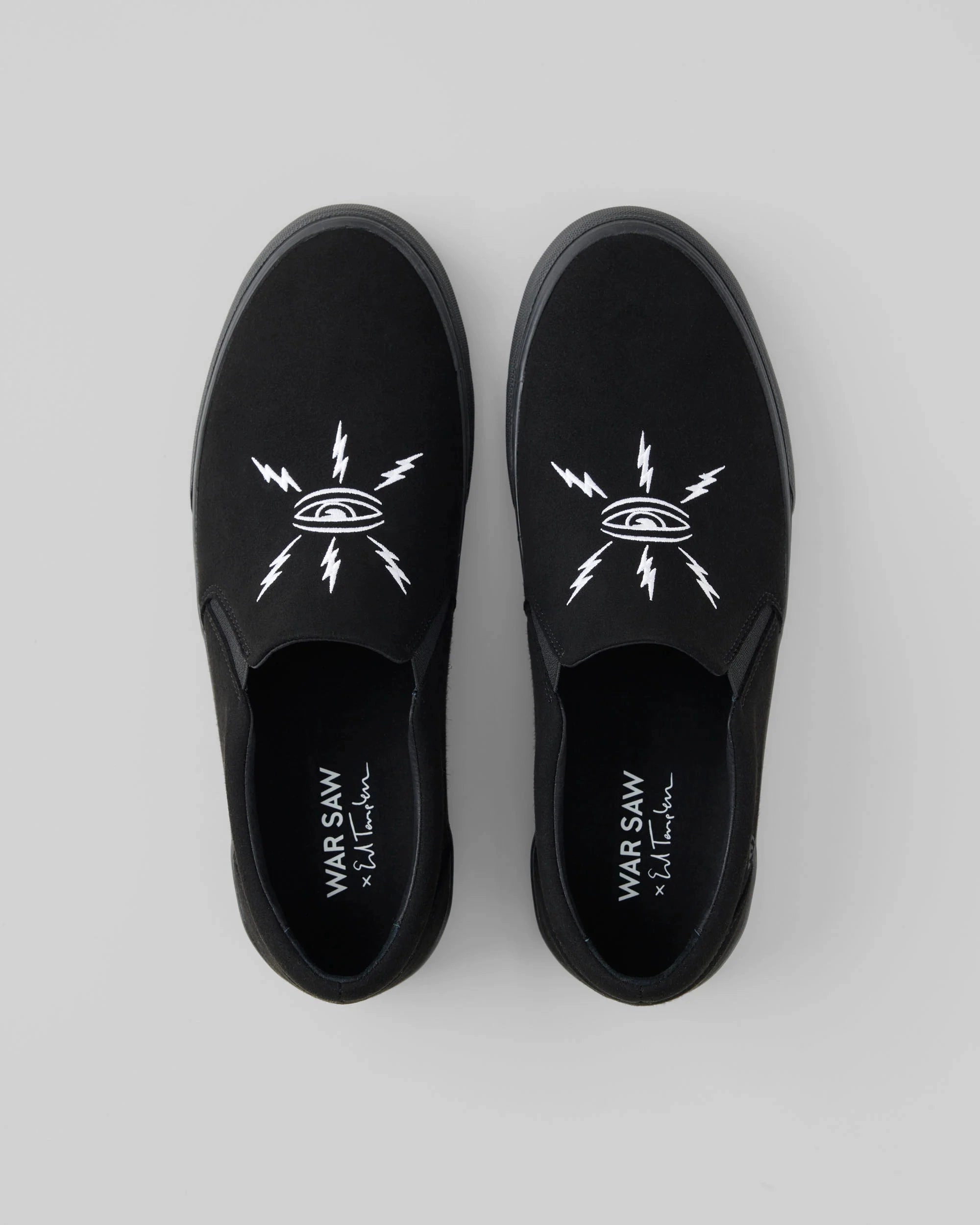 WARSAW Stranger VEGAN Slip-on | Black/Black Ed Templeton Sb Dunk Low Og Skate Shoes