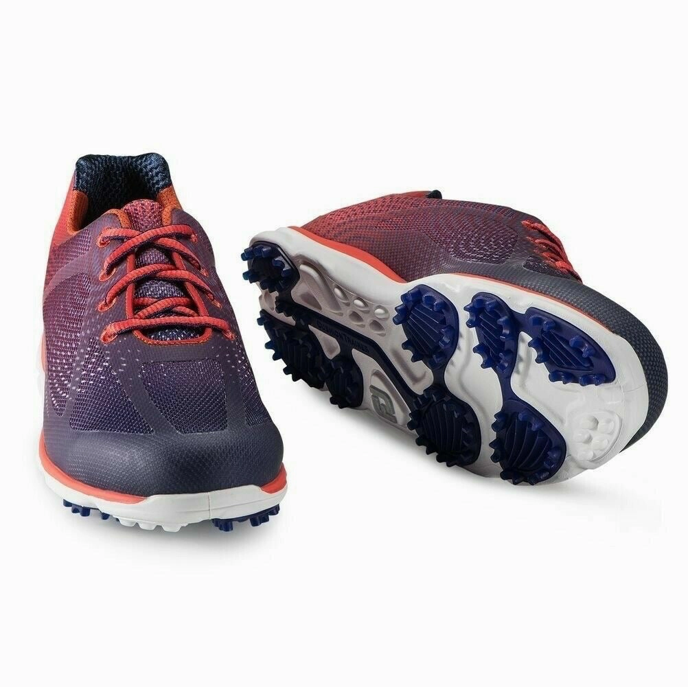 New Women's Footjoy emPower Golf Shoes in Navy/Papaya Size 7 MSP$120 Funny Golf