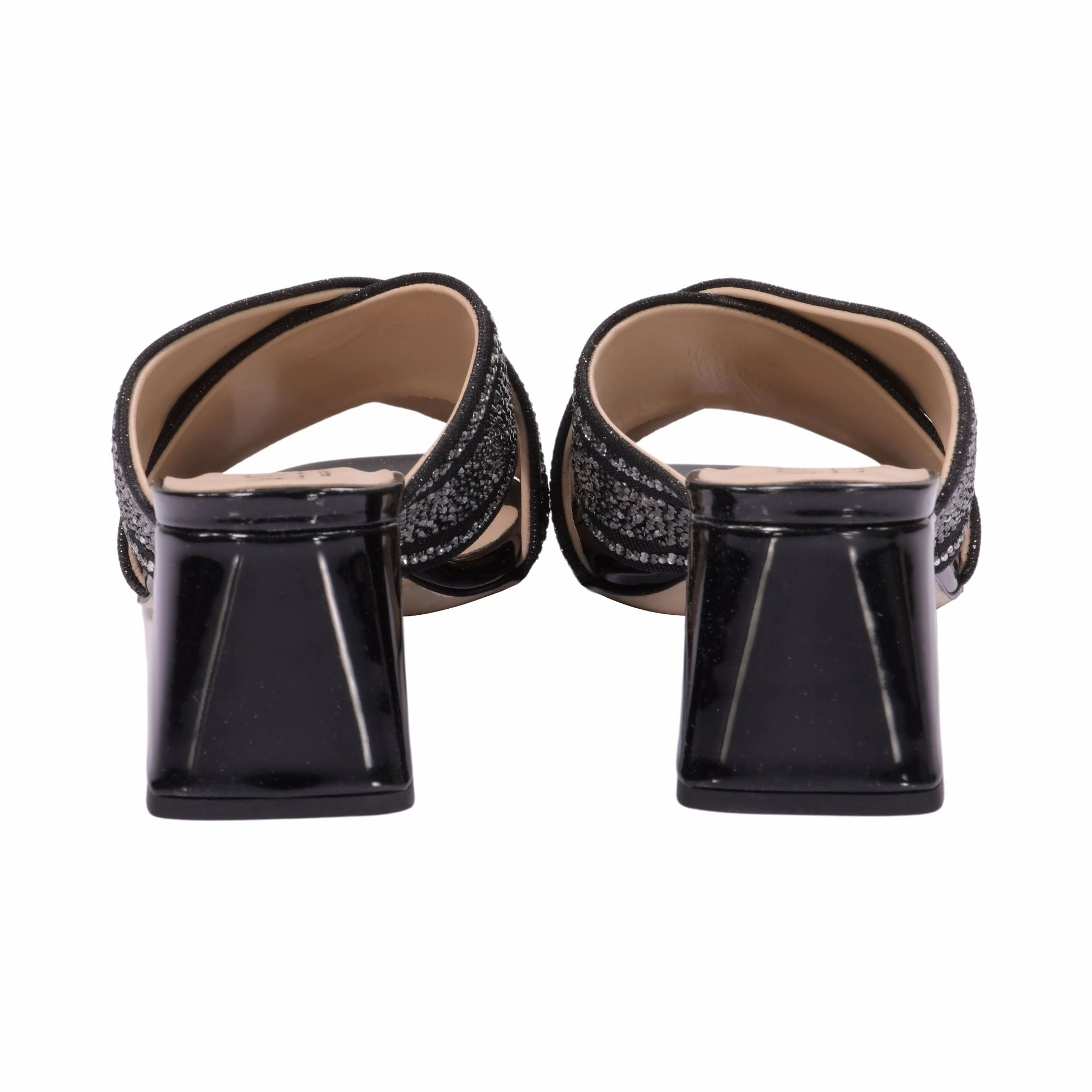 Doc Marten Voss Sandals Pasquini Women's Heel In Black Patent Leather