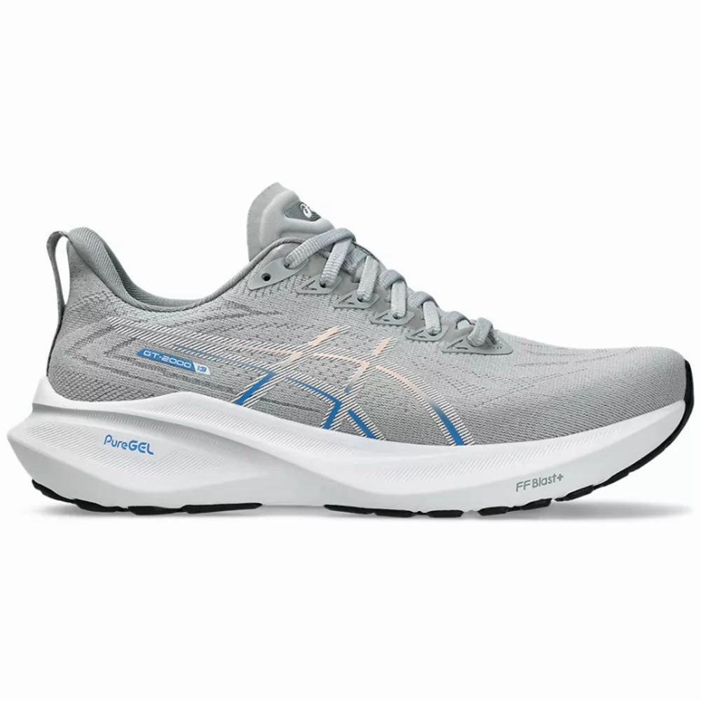 Women's Asics GT-2000 13, Piedmont Grey/White, 7.5 B Medium Asics Gel-excite 10 Wide Running Shoes