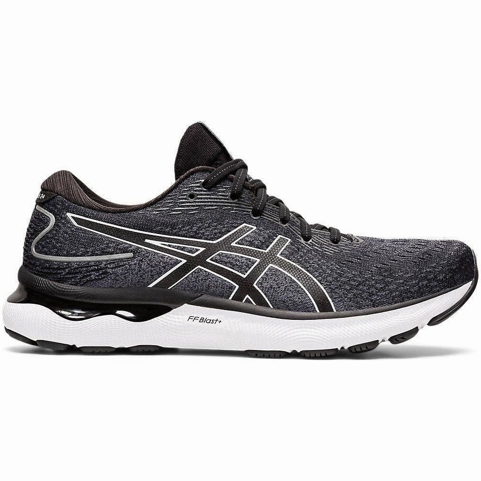 Men's Asics Gel-Nimbus 24, Black/White, 12 4E Extra Wide Asics Vs Rudis Wrestling Shoes