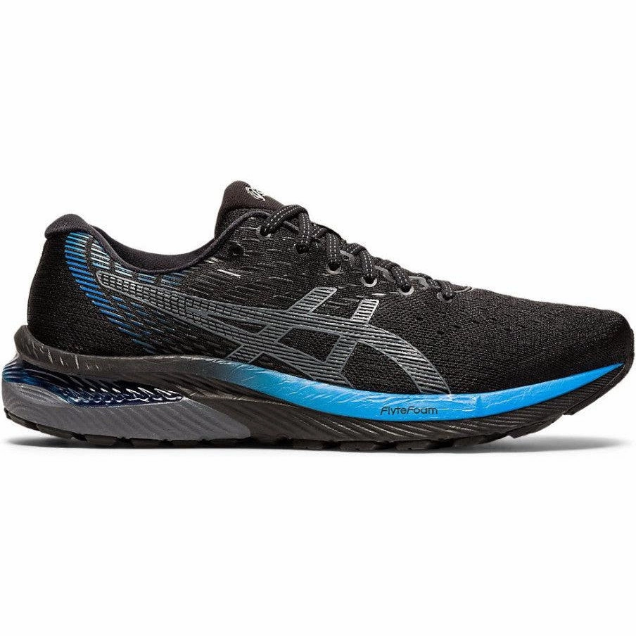 Men's Asics Gel-Cumulus 22, Black/Directoire Blue, 8.5 D Medium Slip Resistant Shoes Asics