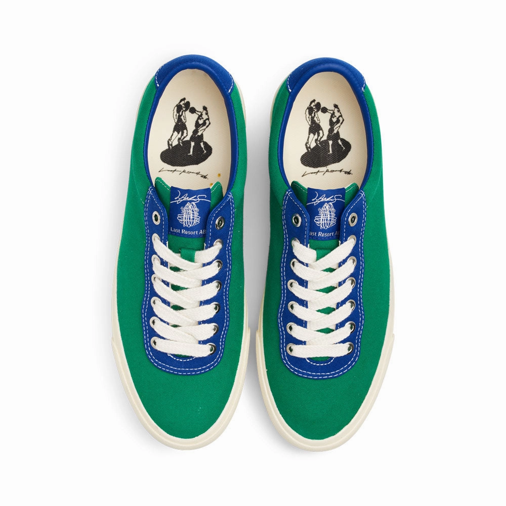 Last Resort X Julian Smith 'VM001 Canvas Lo' Skate Shoes (Kelly Green / Klein Blue) American Skate