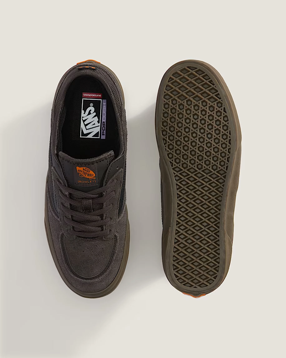 Vans Skate Rowley (Fade Black/Gum) With Wheels Laceless Skate