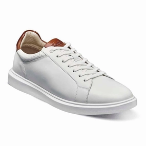 Level Sneakers Florsheim Social White Smooth Leather Lace to Toe Casual Sneaker (USA Men Size)