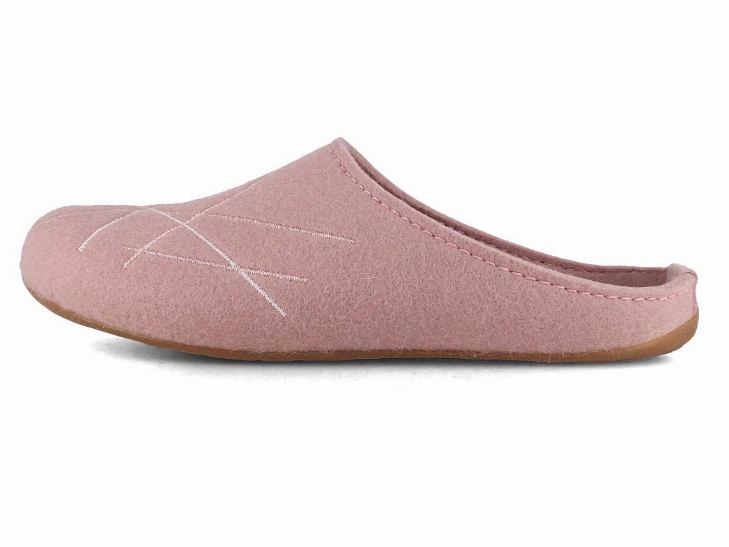 Fairy Slippers Horse HAFLINGER Women Felt Slippers 'Everest Raya', rosewood