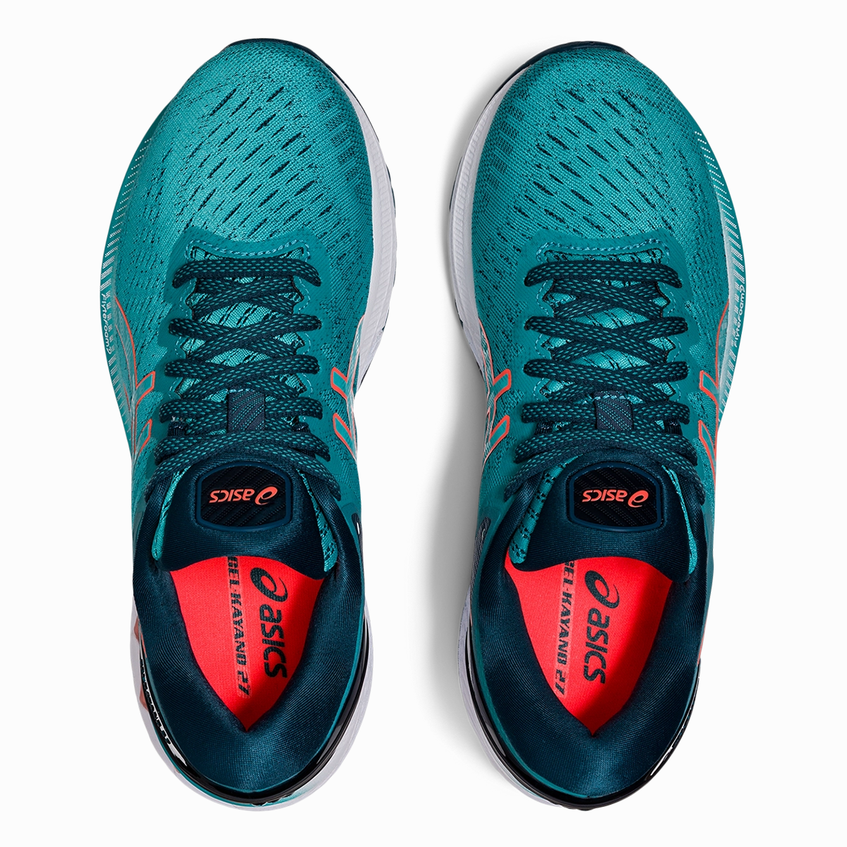 Asics Unisex Gel-nunobiki Sportstyle Shoes Asics Gel Kayano 27 - Techno Cyan - Sunrise Red