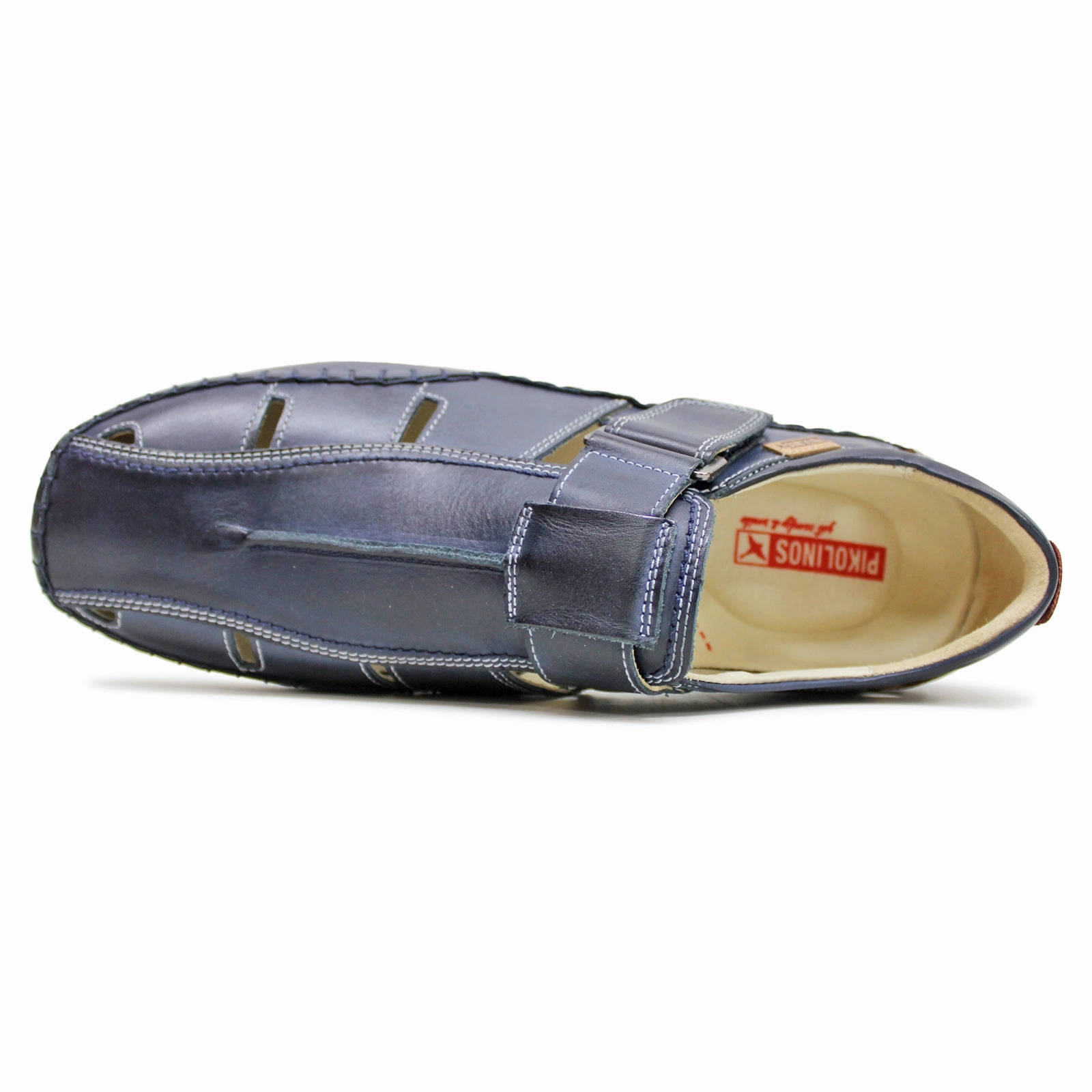 Casual Shoes To Wear To Work Pikolinos Fuencarral M4U-0100 Leather Men's Casual Blue Shoes