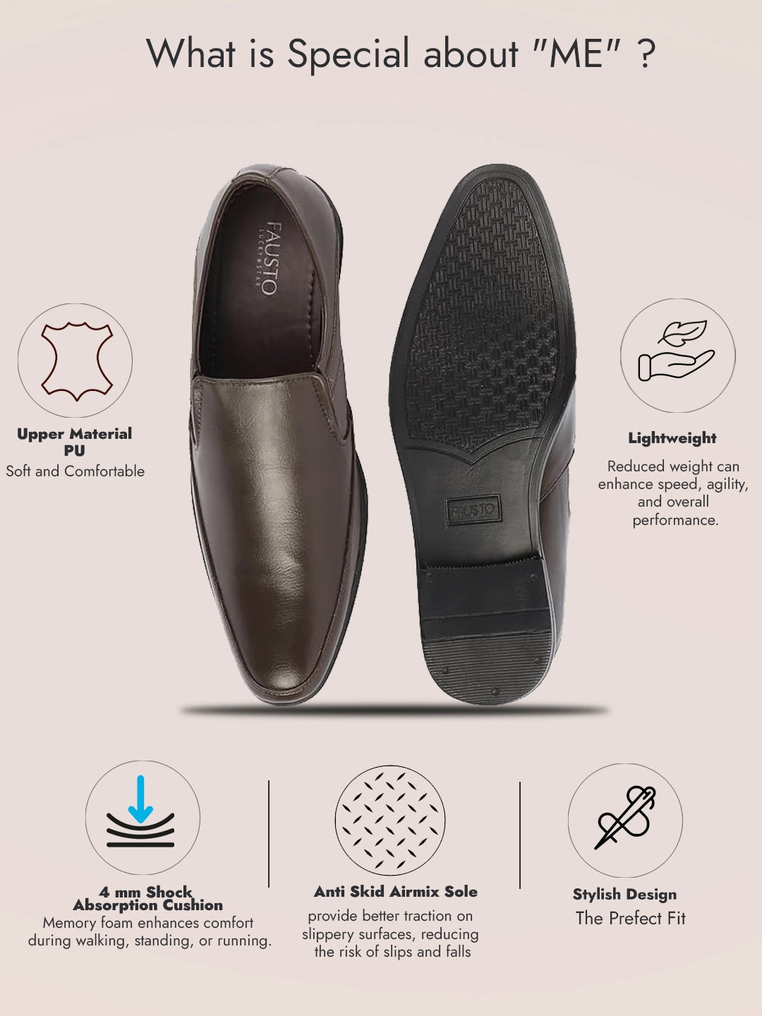 Men Brown Formal Office Work Pointed Toe Slip On Shoes Lowa Zephyr Gtx Mid Hiking Boots