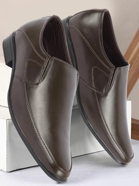 Men Brown Formal Office Work Pointed Toe Slip On Shoes Hiking Boots Women 9.5