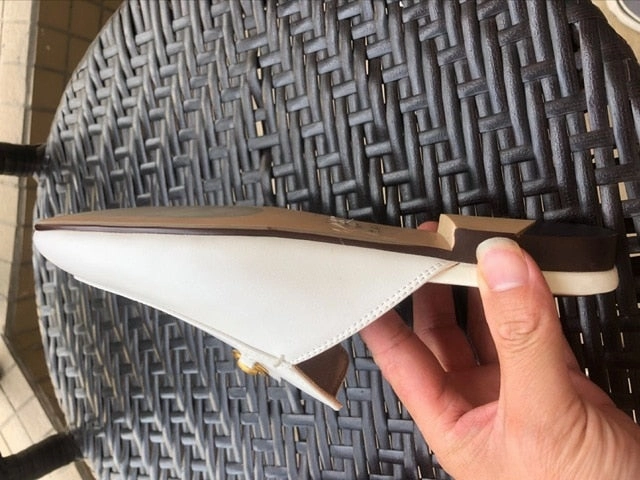 Fuzzy Cute Slippers Luxury Designer Slippers Brand Slippers Women Genuine Leather Flat Mules Metal Chain Casual Shoes Outdoor Slippers