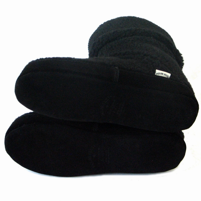 Polar Feet Women's Snugs - Black Berber Skim Slippers