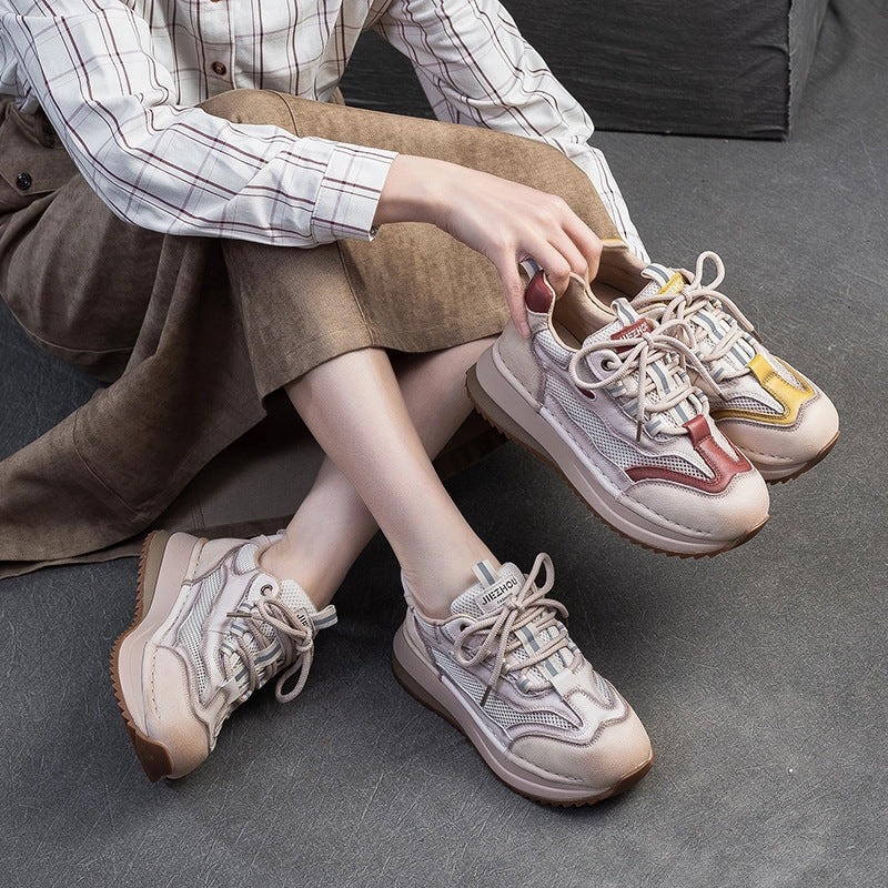 Women Stylish Breathable Mesh Fashion Casual Sneakers White Hoka Sneakers