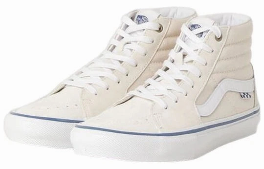 Vans Skate Sk8 Hi Raw Canvas Classic White Shoes Skate Sneakers
