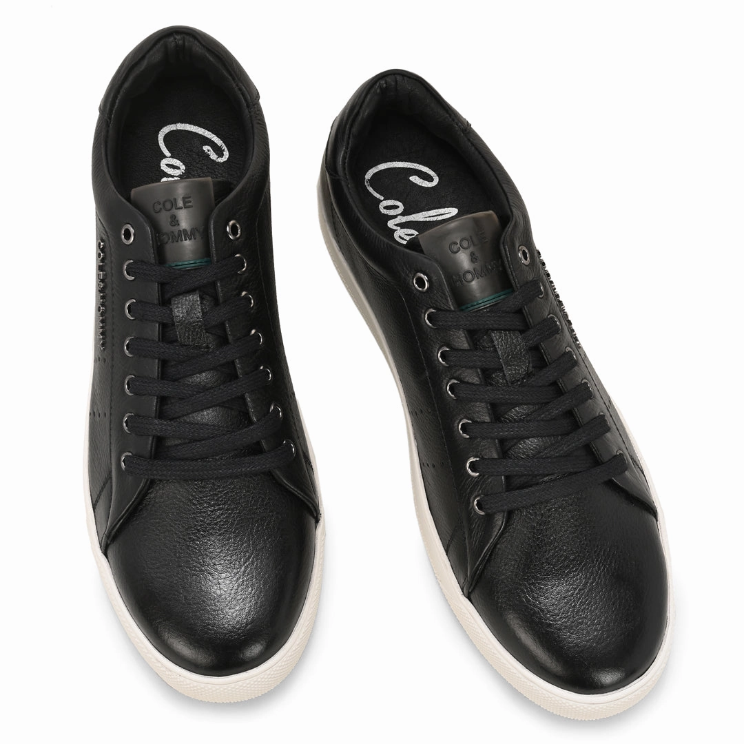 Sneakers Crep Protect Premium Casual Black Leather Sneakers for Men