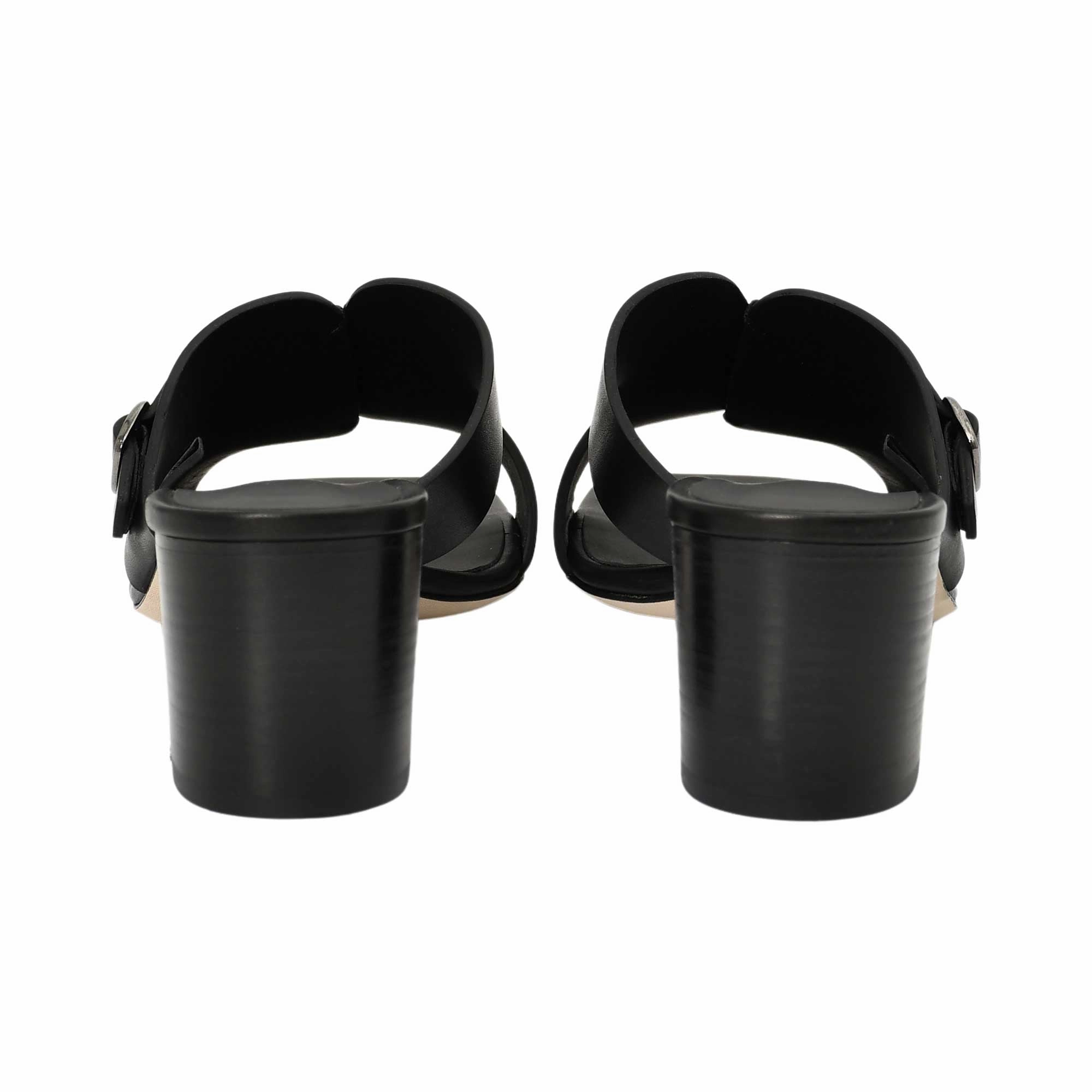 Prestige Women's Summer Monk Heels Black Sandal Sandals St Vincent Airport