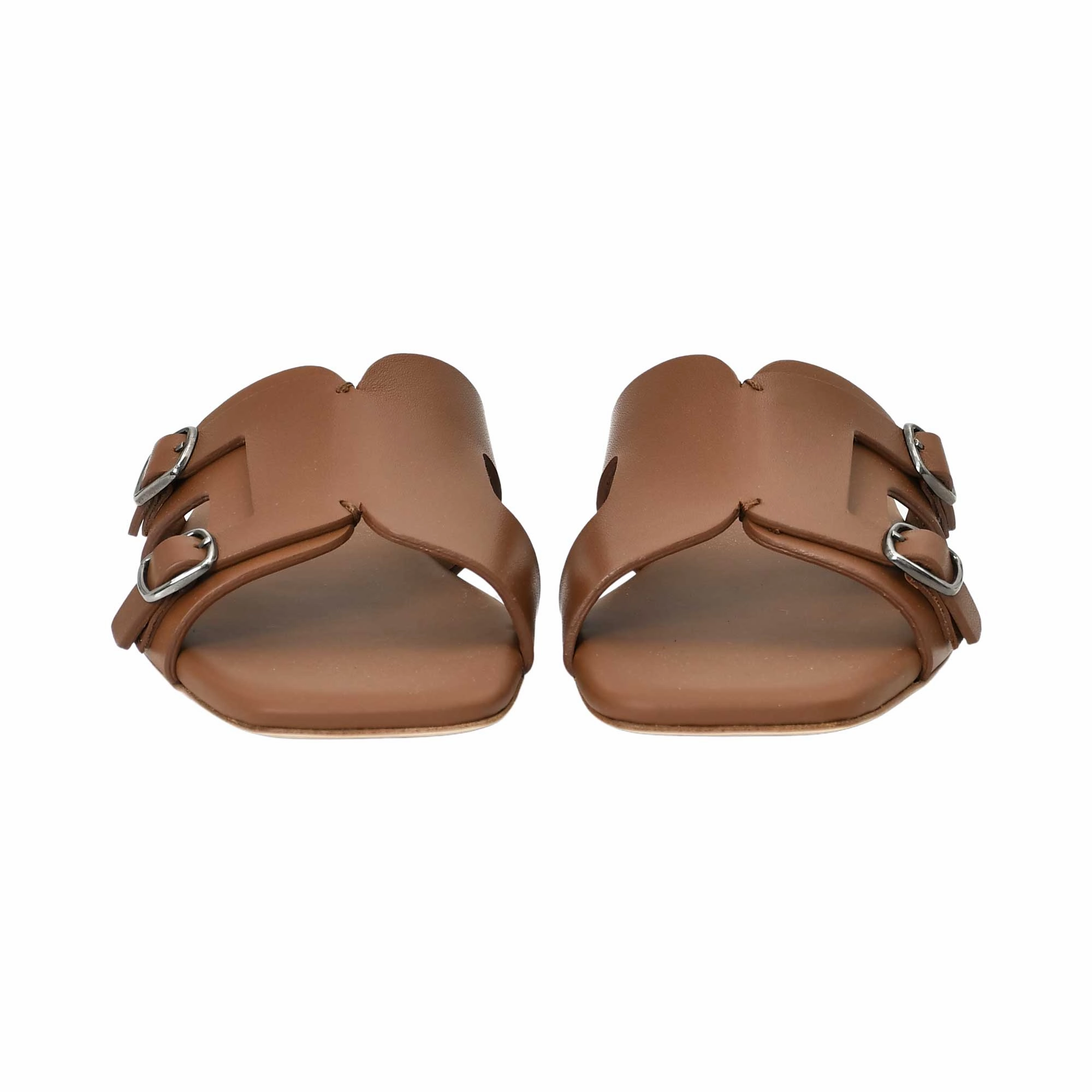 Prestige Women's Summer Monk Walk Brown Flat Sandal Lime Green Sandals