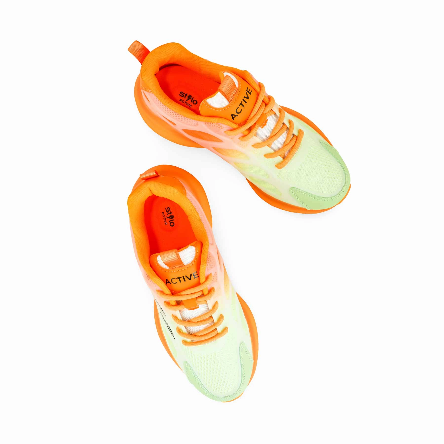 Diabetic Walking Sneakers Orange Casual Sneaker For Women AT7348