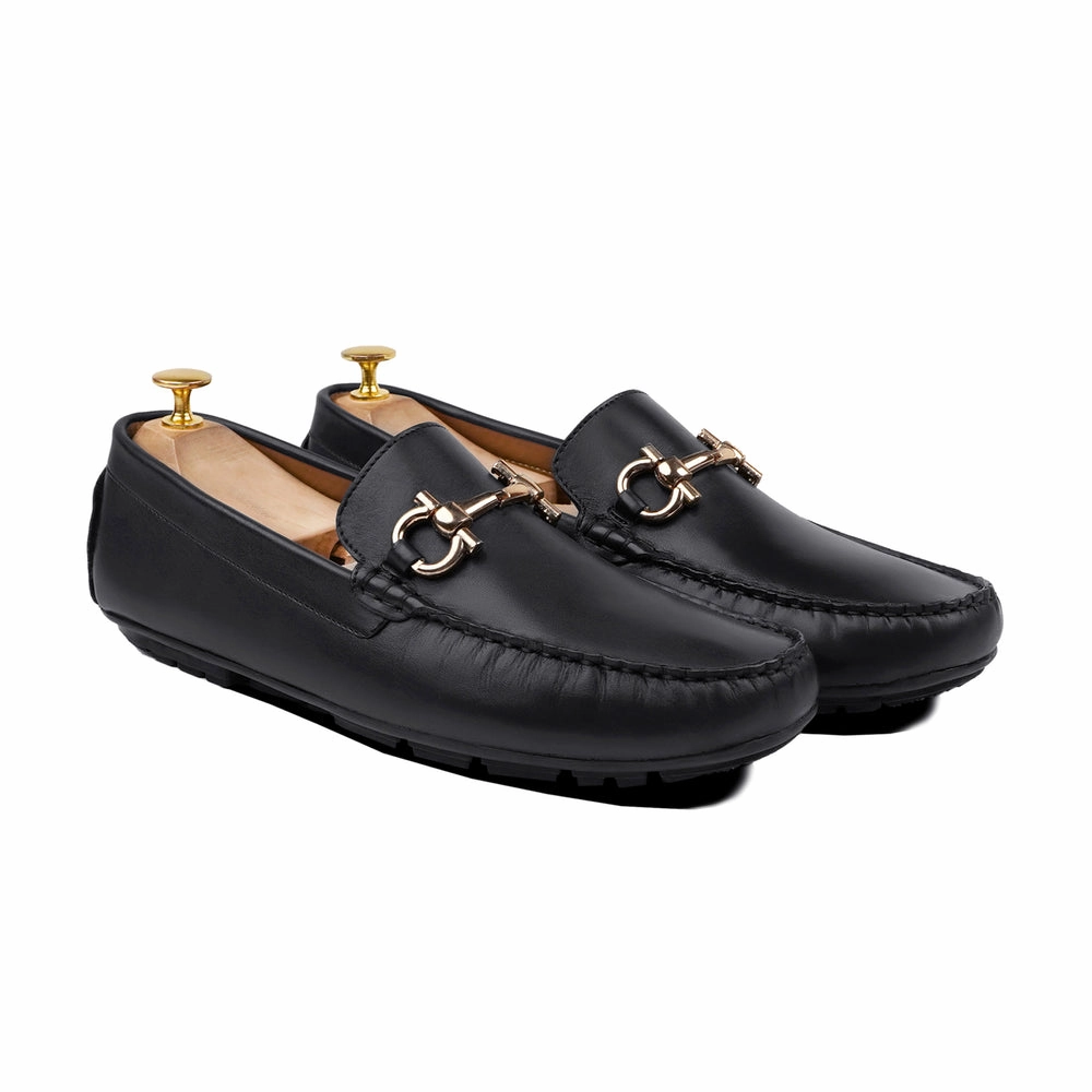 Black Leather Loafers for Men  Handmade Slip-On Dress Shoes with Metal Bit Mad Rock Drone Hv Climbing Shoe