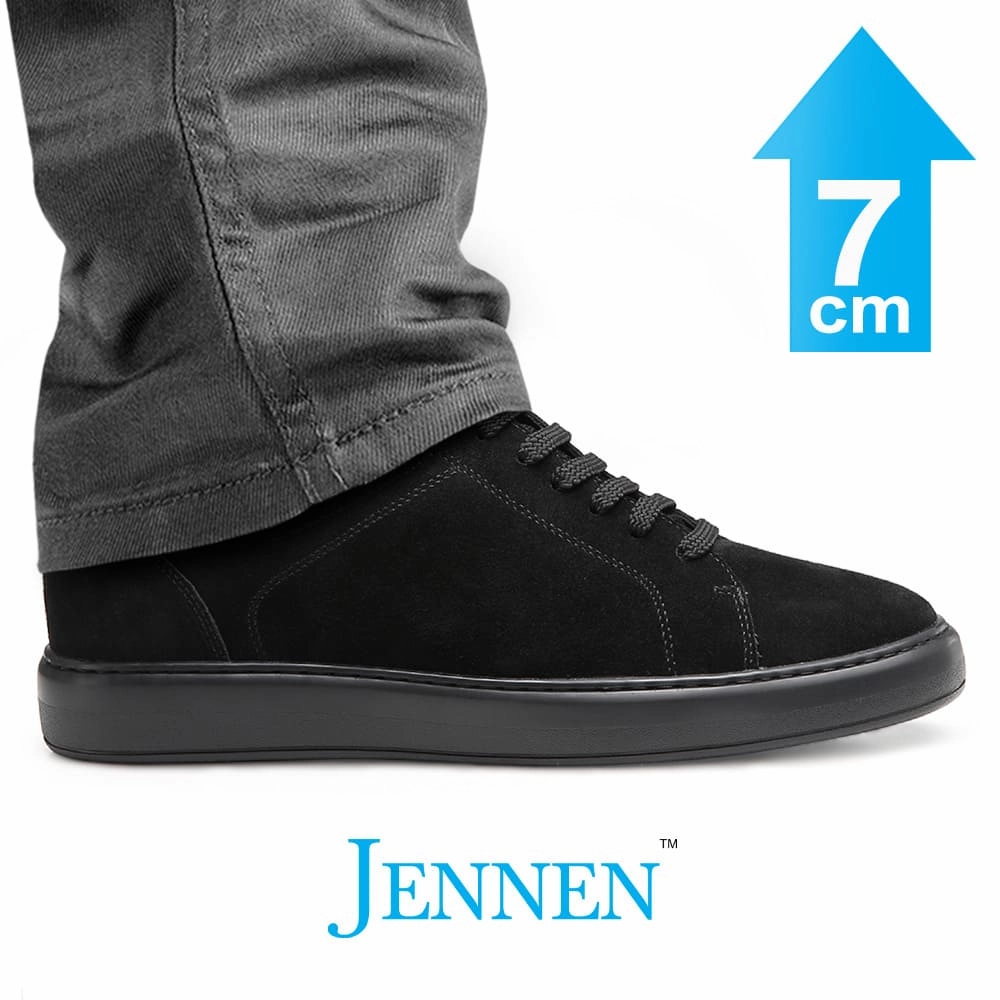 Ben Sherman Sneakers Mr. Jackie 7cm | 2.8 inches Black Taller Casual Elevator Suede Sneakers