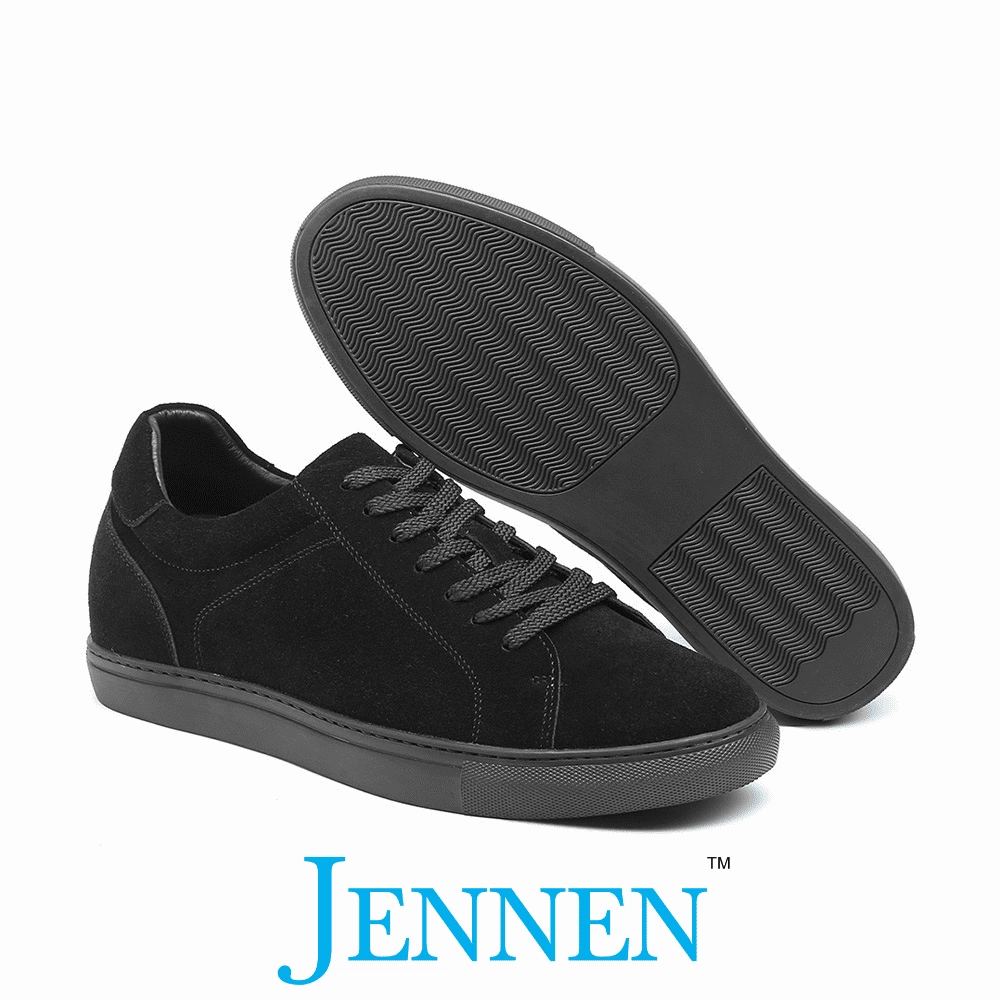 Mr. Jackie 7cm | 2.8 inches Black Taller Casual Elevator Suede Sneakers Veronica Beard Valentina Sneakers