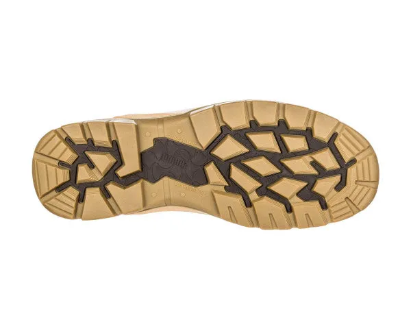 Puma Men's 630725 Conquest High Wheat Waterproof Composite Safety Toe Metal Free Side-Zipper 7" Work Boots Army Military Combat Boots