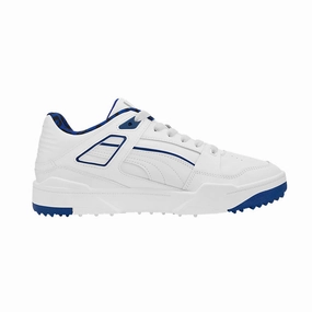 Q2 Sport Hiking Shoes PUMA Hoops Slipstream G Men's Spikeless Shoes (White/Royal)