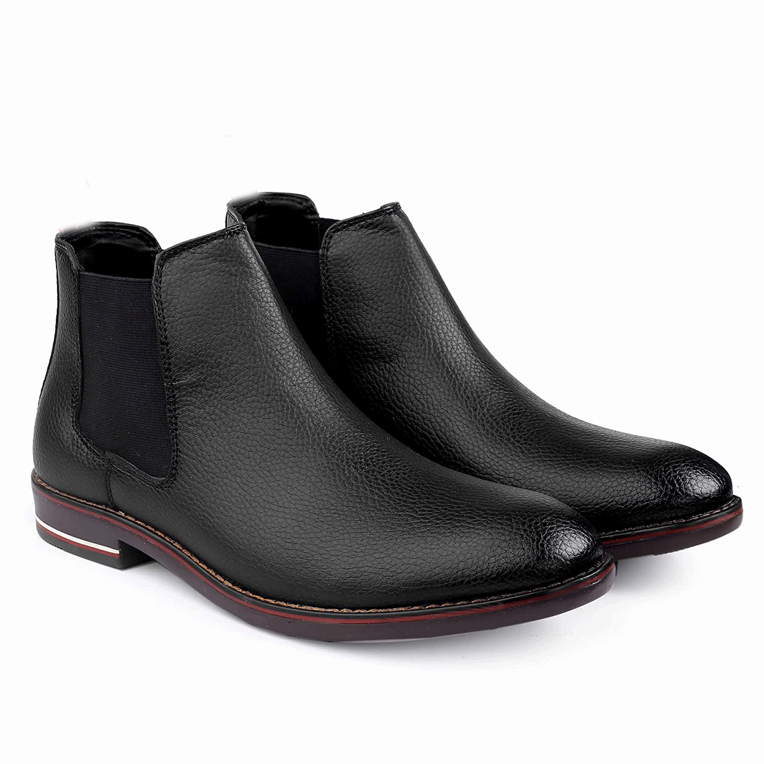 Classy Ankle British Design Black Chelsea Boots For Men-JonasParamount Hiking Shoes Characteristics
