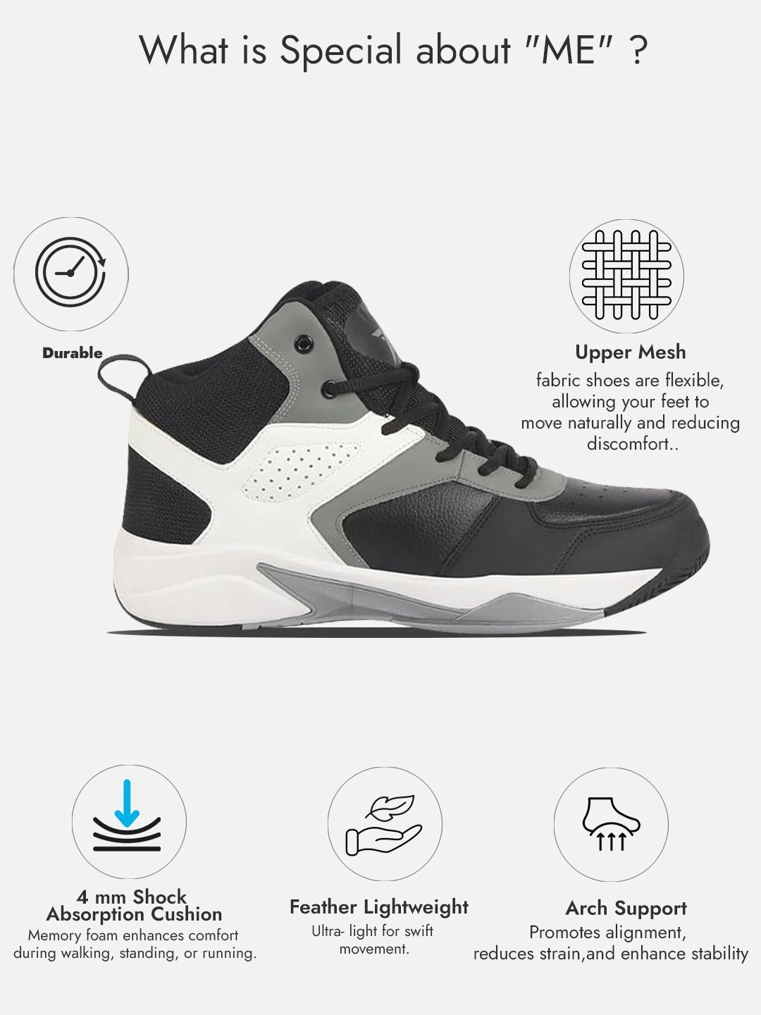 Men Grey High Top Colorblocked Chunky Classic Lace Up Sneakers|Breathable Basketball Shoes with Memory Cushion|Anti Skid Comfort Grip Sole Miu Miu X New Balance Sneakers