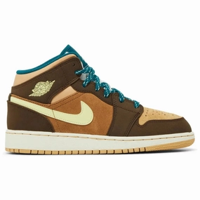 Shoes Nike Jordan Nike Air Jordan 1 Mid Cacao Wow GS DZ6335 200