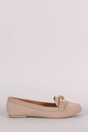 Qupid Double-Strand Slip-On Loafer Flat Flat Sole Mtb Shoes