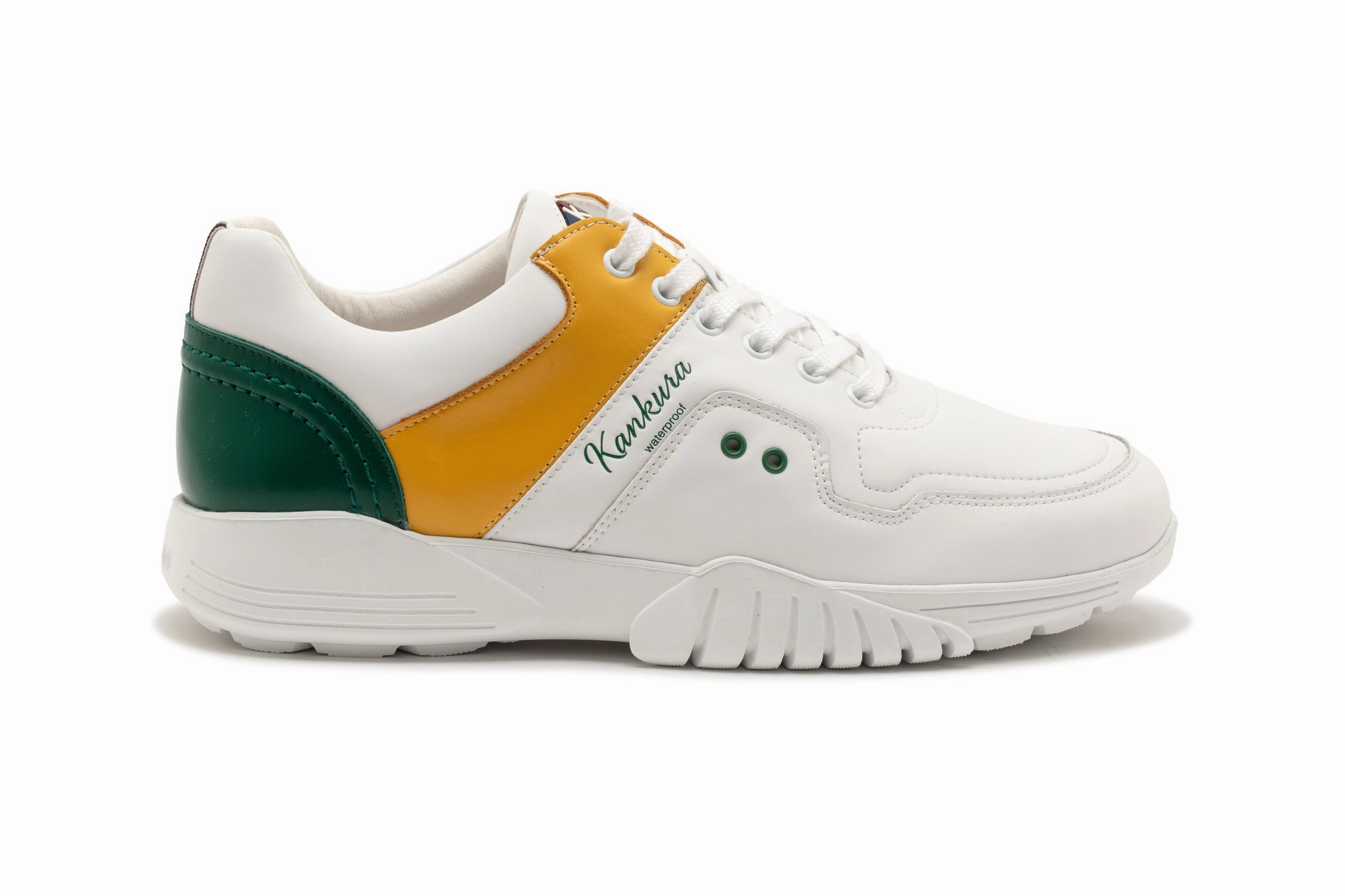 Asics Men's Waterproof Shoes Challenge 01   White|Yellow|Green  Men's Golf Shoes  CH001 14