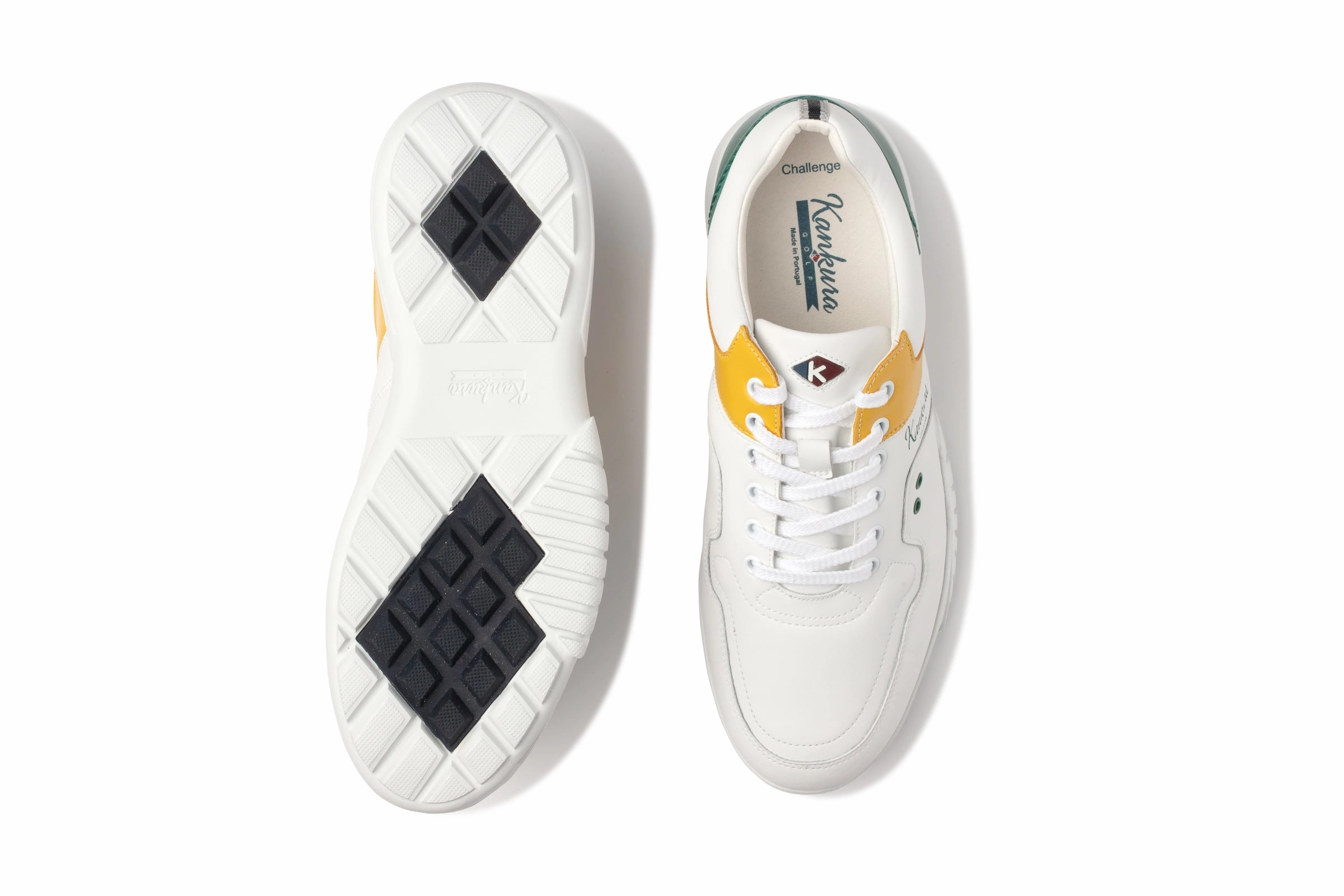 Challenge 01   White|Yellow|Green  Men's Golf Shoes  CH001 14 Waterproof Outdoor Work Shoes