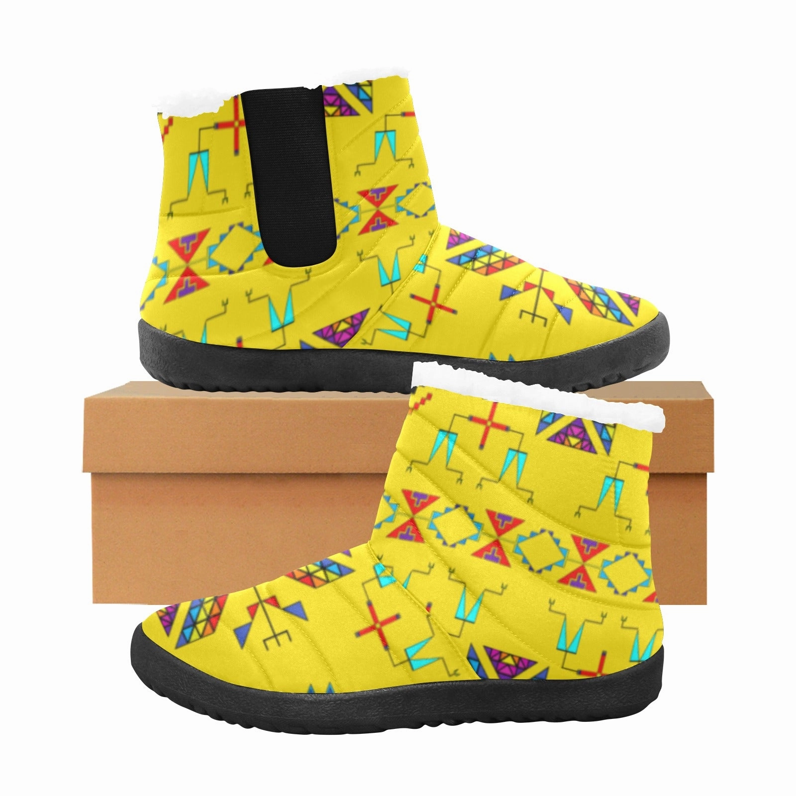 Rainbow Chief Rainbow Yellow Men's Padded Winter Boot Japanese Handmade Hiking Boots
