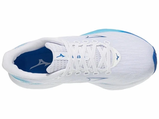 Mizuno | Wave Rider 28 | Women's | White/Mugen Blue Popular Running Shoes