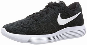 Nike Men's LunarEpic Low Flyknit Running Shoes (Black, White) Best Running Shoes Nike