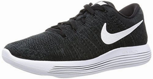 Nike Men's LunarEpic Low Flyknit Running Shoes (Black, White) Ferrari Nike Shoes