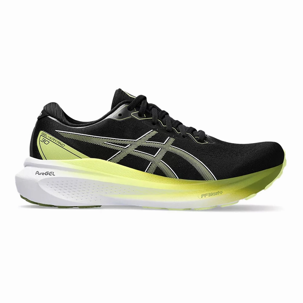 Asics Multi Tennis Shoes Men's Asics Gel-Kayano 30, Black/Glow Yellow, 11 D Medium