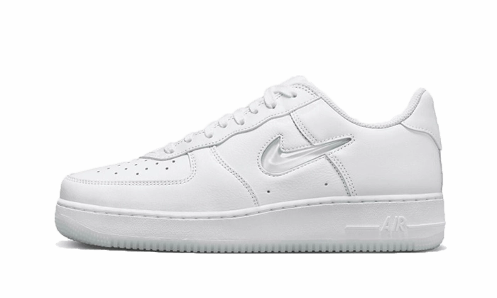 Nike Air Force 1 Low '07 Retro Color of the Month Jewel Swoosh Triple White Nike Air Jordan Shoes Foot Locker